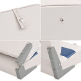 2 Piece Foldable Boat Seat Set High Backrest 3284308