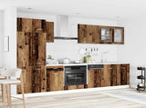 Kitchen Unit Lyon 8 pcs Old Wood Engineered Wood 3445840