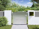 Garden Gate with Lock Silver 85 x 97 cm Stainless Steel 3402577