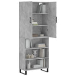 Highboard Concrete Grey 69.5x34x180 cm Engineered Wood 3196095