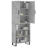 Highboard Concrete Grey 69.5x34x180 cm Engineered Wood 3196095