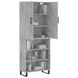 Highboard Concrete Grey 69.5x34x180 cm Engineered Wood 3196095