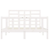 Bed Frame without Mattress White 120x200 cm Solid Wood Pine 3107609