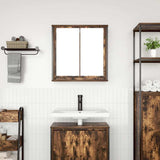 Bathroom Wall Cabinet with Mirror Smoked Oak 60x21x60 cm 861899