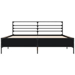 Bed Frame without Mattress Black 150x200 cm King Size 3280047