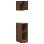 ZNTS Garage Cabinets 2 pcs Brown Oak Engineered Wood 3328266