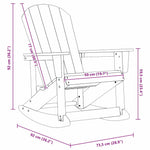 Adirondack Rocking Chairs 2 pcs Light grey HDPE 3335837