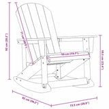 Adirondack Rocking Chairs 2 pcs Light grey HDPE 3335837