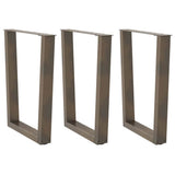 Dining Table Legs V-Shape 3 pcs Natural Steel 70x cm Steel 4012663
