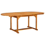 7 Piece Garden Dining Set Solid Wood Acacia and Textilene 3279273