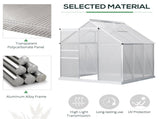 190 x 190cm Walk-In Polycarbonate Greenhouse T3398P318734