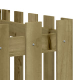 Garden Raised Bed with Fence Design 200x50x50 cm Impregnated Wood Pine 832511