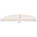 Self-adhesive Stair Mats 15 pcs White 80 x 24.5 x 3.5 cm 42038657