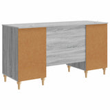 Desk with Shelf Grey Sonoma 142.5 x 50 x 75 cm Engineered Wood 3414582