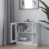 Vitrine Cabinet White 82.5x30.5x80 cm Engineered Wood 802741