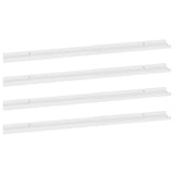 Wall Shelves 4 pcs High Gloss White 115x9x3 cm 326657