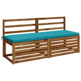 2-Piece Bench Cushions SOEST 2 pcs 100% Polyester Turquoise 949425