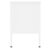 TV Cabinet White 105x35x50 cm Steel 336242