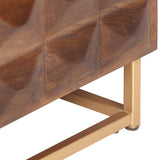 TV Cabinet 124x29x45 cm Solid Mango Wood 323404