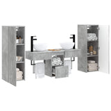 Bathroom Furniture Set 5 pcs Concrete Grey 33 x 34.5 x 100 cm 3405966
