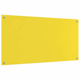 Kitchen Backsplash 2 pcs Yellow 120 x 60 cm Tempered Glass 3415517