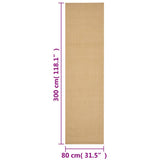 Rug Natural Sisal 80x300 cm 136308