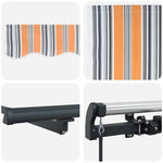 Retractable Awning Manual Multicolour 400 x 300 cm Fabric 3330563