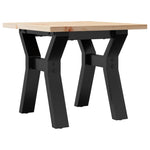 ZNTS Coffee Table Y-Frame 40x40x35 cm Solid Wood Pine and Steel 3282702