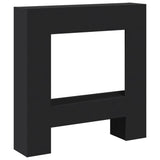 Fireplace Surround Black 81x18x82 cm Engineered Wood 854599