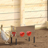 Chicken Feeder Silver 42 x 20.5 x 33 cm 15 kg Galvanised Steel 874656