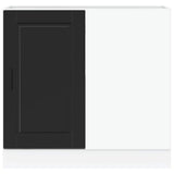 Kitchen Base Cabinet "Porto" Black Engineered Wood 854299