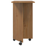 Rolling Cabinet with Drawers & Folding Top CORONA Honey Brown 42040539
