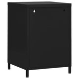 Nightstand Black 35x35x51 cm Steel 336223