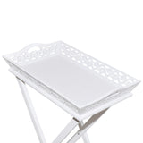 Side Table with Tray White 241148