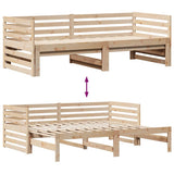 Daybed with Drawers without Mattress 90x200 cm Solid Wood 3302195