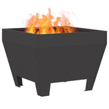 Fire Pit Black 50 x 50 x 38 cm Steel 858942