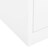 Office Cabinet White 90x40x102 cm Steel 336405