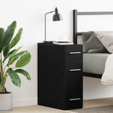 Apothecary Cabinet Black Oak 20 x 45.5 x 60 cm Engineered Wood 862637