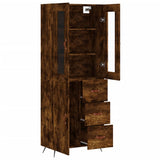 Highboard Smoked Oak 69.5x34x180 cm Engineered Wood 3198446
