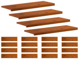 Stair Tread 20 pcs 80 x 25 x 2 cm Brown Solid Oak Wood 3449514