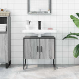 Bathroom Sink Cabinet Grey Sonoma 60x33x60 cm Engineered Wood 842459