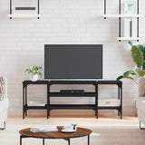 TV Cabinet Black 121x35x45 cm Engineered Wood&Iron 831803