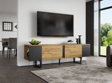 180*40*55cm cabinet, board, console with 2 cabinets and open storage areas on both sides, N605P417174N