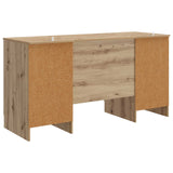 Desk with Shelf Artisan Oak 142.5 x 50 x 75 cm Engineered Wood 3414647