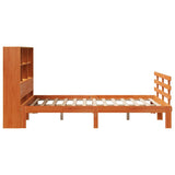 Bookcase Bed without Mattress Wax Brown 140x200cm Solid Wood Pine 3322775