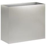 Garden Planter 2 pcs Silver 50 x 20 x 40 cm Stainless Steel 8005451