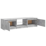 TV Cabinet with LED Lights Concrete Grey 140x40x36 cm 804296