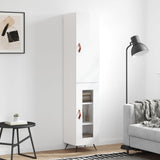 Highboard High Gloss White 34.5x34x180 cm Engineered Wood 3199019