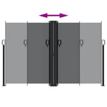 Retractable Side Awning Black 160x600 cm 4004624