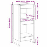 Book Cabinet Old Wood 40 x 30 x 86.5 cm Engineered Wood 886364